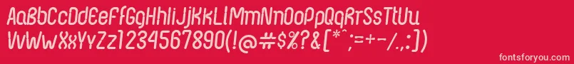 NexusFpsItalic Font – Pink Fonts on Red Background