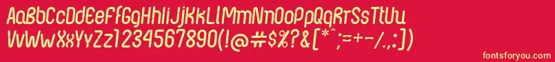 NexusFpsItalic Font – Yellow Fonts on Red Background