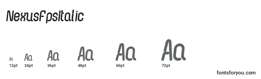 NexusFpsItalic Font Sizes