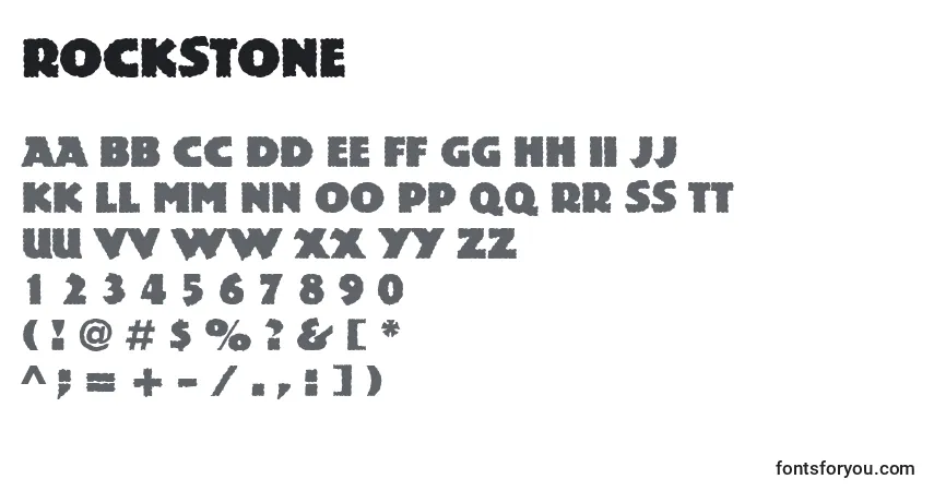 A fonte Rockstone – alfabeto, números, caracteres especiais
