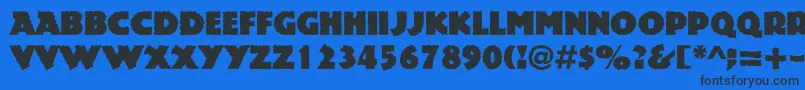 フォントRockstone – 黒い文字の青い背景