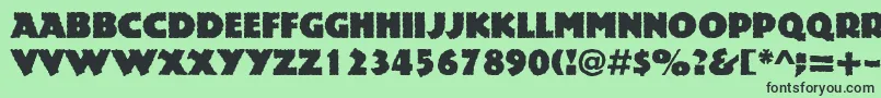 フォントRockstone – 緑の背景に黒い文字