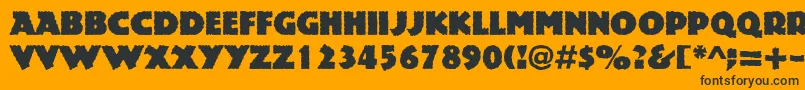 Rockstone Font – Black Fonts on Orange Background
