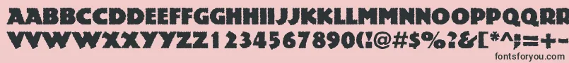 Rockstone-Schriftart – Schwarze Schriften auf rosa Hintergrund