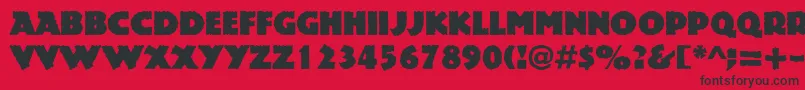 Rockstone Font – Black Fonts on Red Background