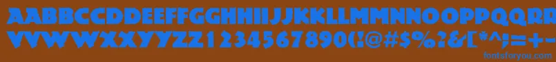 Шрифт Rockstone – синие шрифты на коричневом фоне