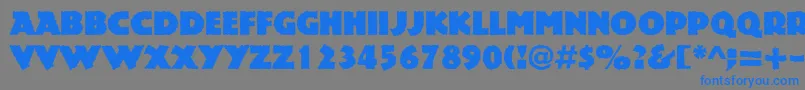 Rockstone Font – Blue Fonts on Gray Background