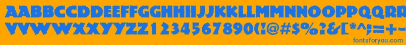 Шрифт Rockstone – синие шрифты на оранжевом фоне