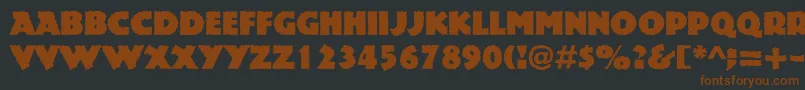 Rockstone Font – Brown Fonts on Black Background