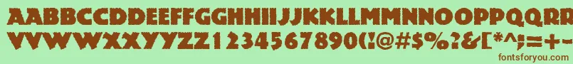 Rockstone-fontti – ruskeat fontit vihreällä taustalla