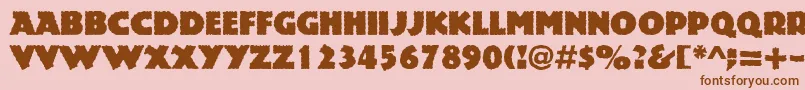 Rockstone-fontti – ruskeat fontit vaaleanpunaisella taustalla