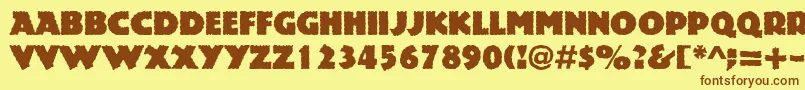 Rockstone-fontti – ruskeat fontit keltaisella taustalla