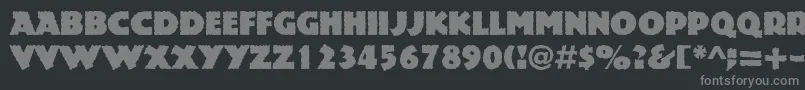 Rockstone Font – Gray Fonts on Black Background
