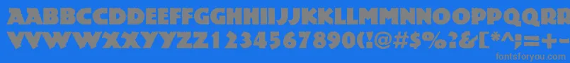 Rockstone-fontti – harmaat kirjasimet sinisellä taustalla