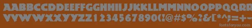 Rockstone-fontti – harmaat kirjasimet ruskealla taustalla