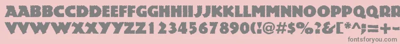 フォントRockstone – ピンクの背景に灰色の文字