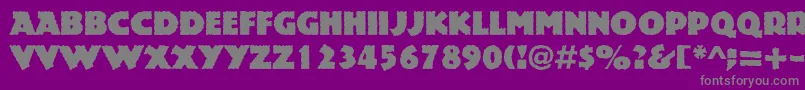 フォントRockstone – 紫の背景に灰色の文字