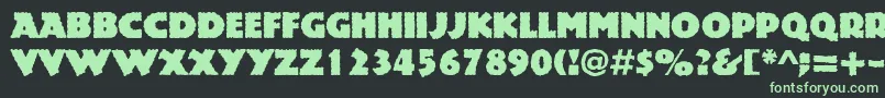 Rockstone Font – Green Fonts on Black Background