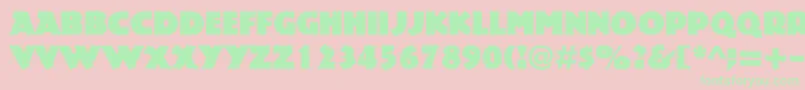 フォントRockstone – ピンクの背景に緑の文字