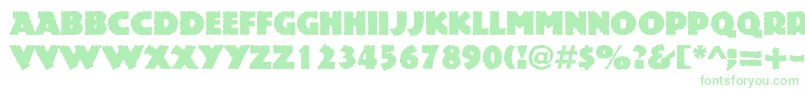 Шрифт Rockstone – зелёные шрифты на белом фоне
