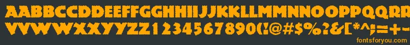 フォントRockstone – 黒い背景にオレンジの文字