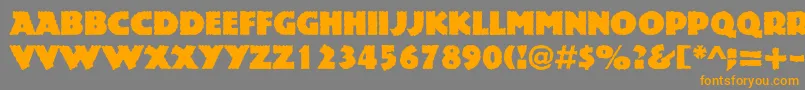 Rockstone Font – Orange Fonts on Gray Background
