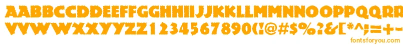 フォントRockstone – 白い背景にオレンジのフォント