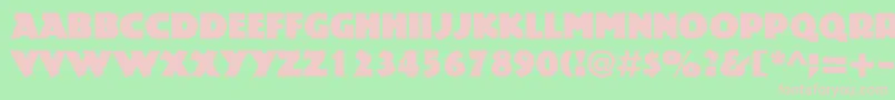 フォントRockstone – 緑の背景にピンクのフォント