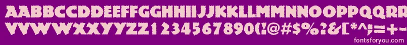 フォントRockstone – 紫の背景にピンクのフォント