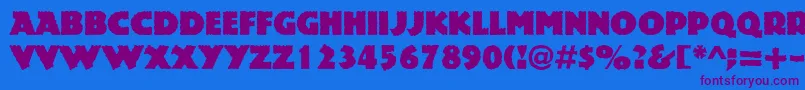 Rockstone Font – Purple Fonts on Blue Background