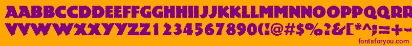 Rockstone Font – Purple Fonts on Orange Background