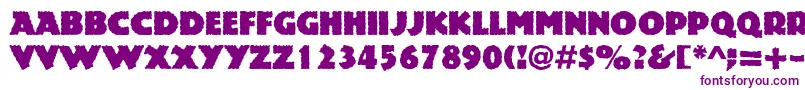 Rockstone-Schriftart – Violette Schriften auf weißem Hintergrund