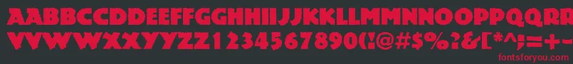 フォントRockstone – 黒い背景に赤い文字