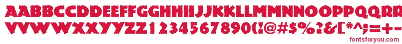 フォントRockstone – 白い背景に赤い文字