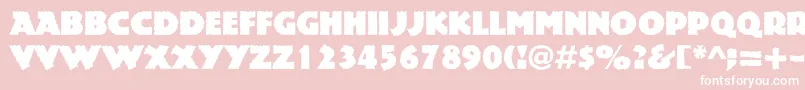 Rockstone-fontti – valkoiset fontit vaaleanpunaisella taustalla