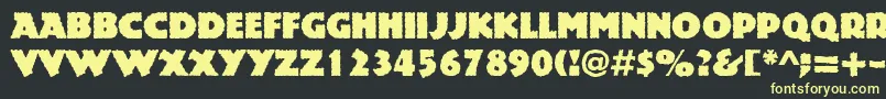 Rockstone-fontti – keltaiset fontit mustalla taustalla