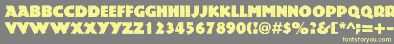 Rockstone Font – Yellow Fonts on Gray Background
