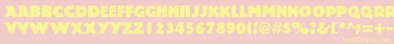 Шрифт Rockstone – жёлтые шрифты на розовом фоне