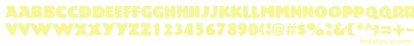 Шрифт Rockstone – жёлтые шрифты на белом фоне