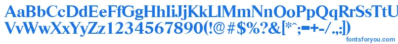Police RiccioneserialBold – polices bleues sur fond blanc