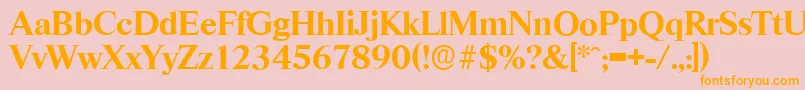 RiccioneserialBold Font – Orange Fonts on Pink Background