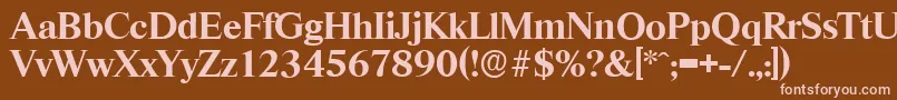 RiccioneserialBold Font – Pink Fonts on Brown Background