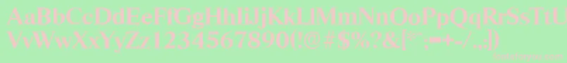 RiccioneserialBold Font – Pink Fonts on Green Background