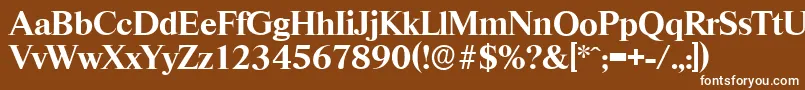 Fonte RiccioneserialBold – fontes brancas em um fundo marrom