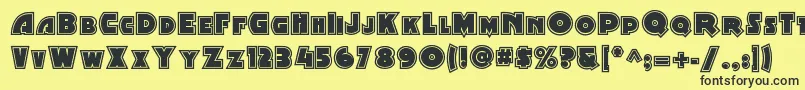 Minstrelpostertwonf Font – Black Fonts on Yellow Background