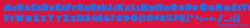 Minstrelpostertwonf Font – Blue Fonts on Red Background