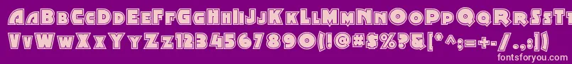 Minstrelpostertwonf Font – Pink Fonts on Purple Background