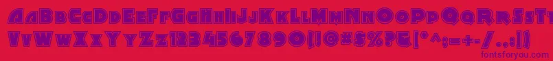 Minstrelpostertwonf Font – Purple Fonts on Red Background