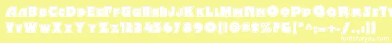 Minstrelpostertwonf Font – White Fonts on Yellow Background