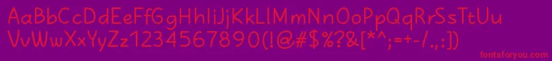 KasihBold Font – Red Fonts on Purple Background